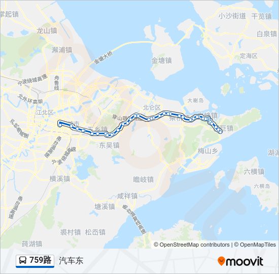 公交759路的线路图