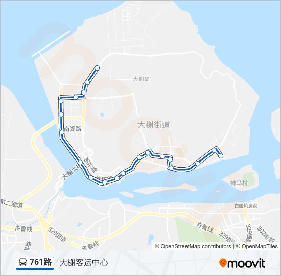 761路 bus line map