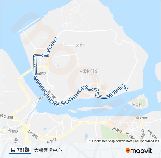 公交761路的线路图