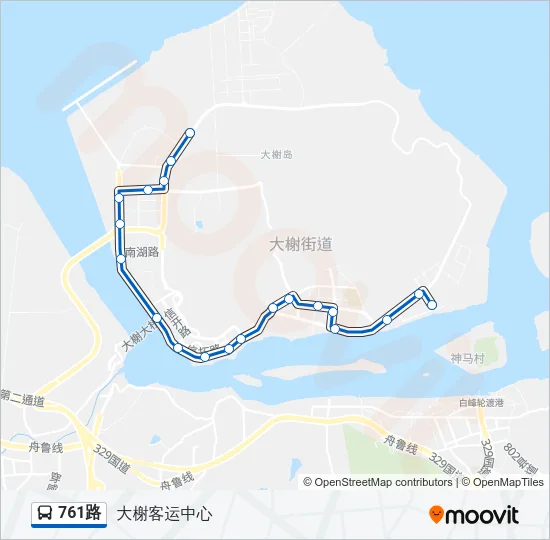 761路 Bus Line Map