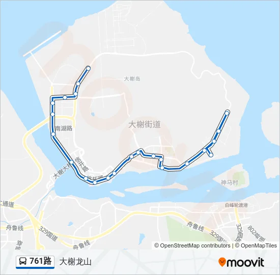 761路 Bus Line Map