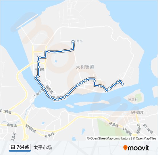 公交764路的线路图