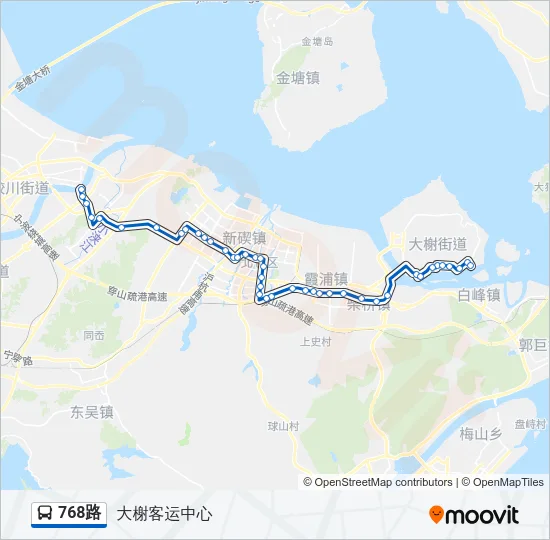768路 Bus Line Map