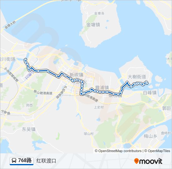 公交768路的线路图
