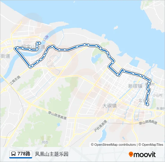 公交778路的线路图