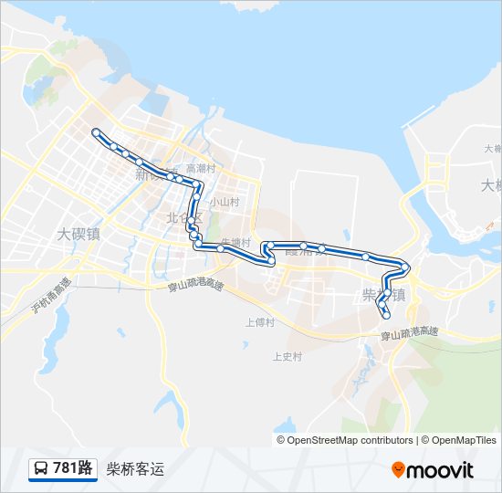 公交781路的线路图