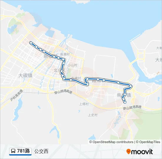 781路 Bus Line Map