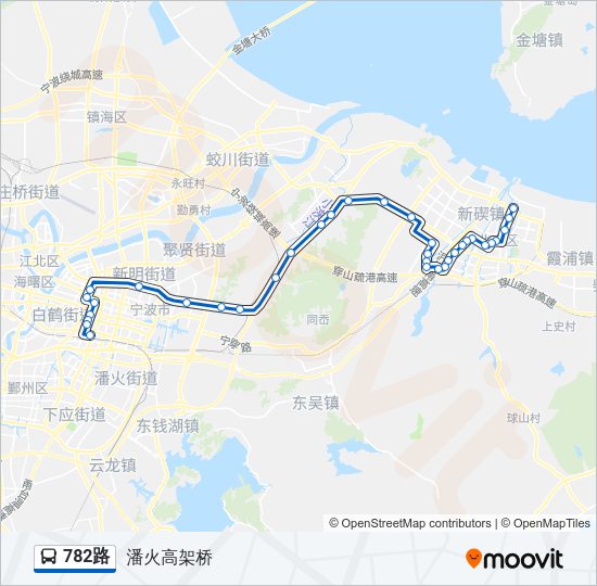 公交782路的线路图