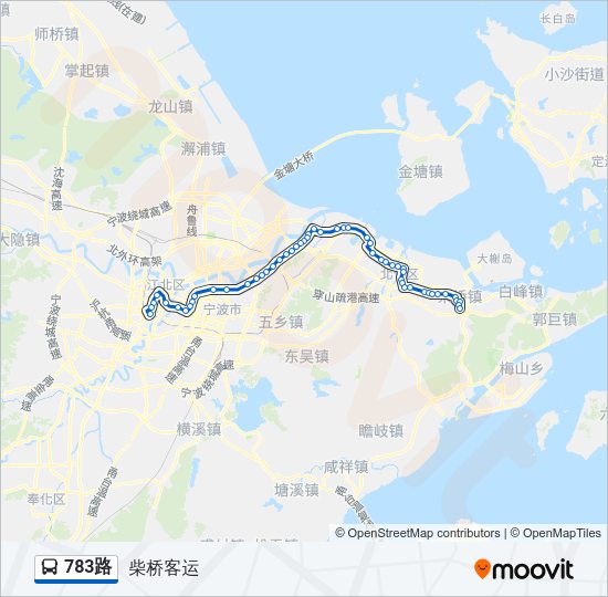 783路 Bus Line Map