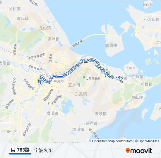 783路 Bus Line Map