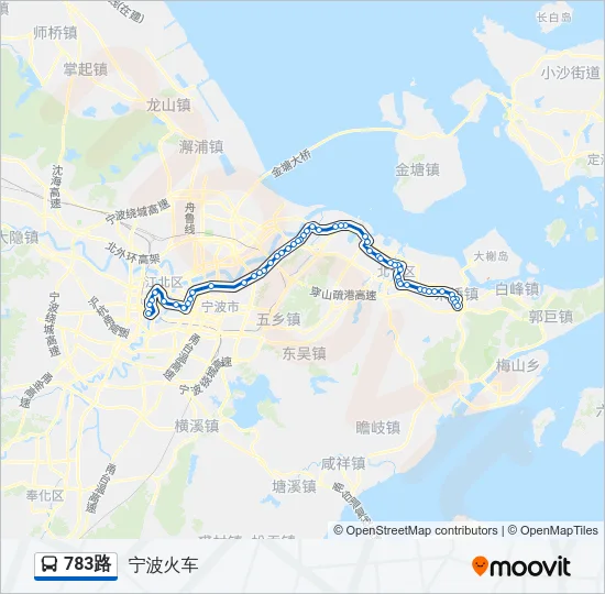 783路 Bus Line Map