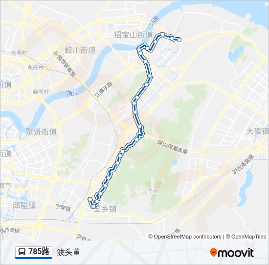 公交785路的线路图