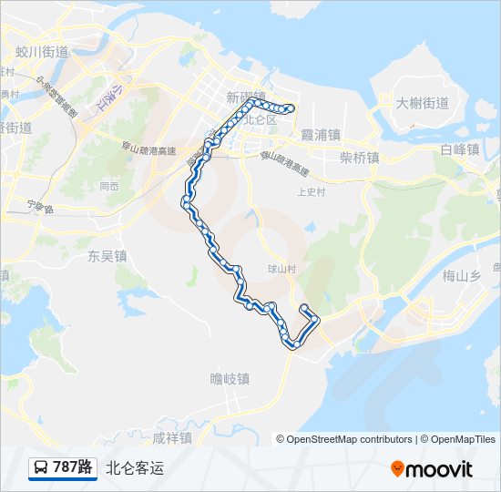 公交787路的线路图