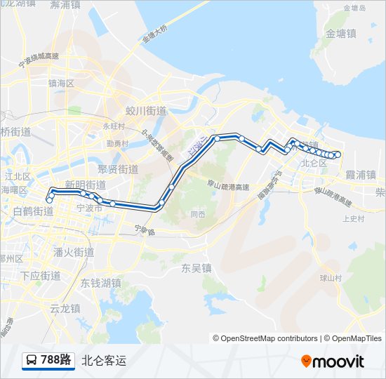 公交788路的线路图