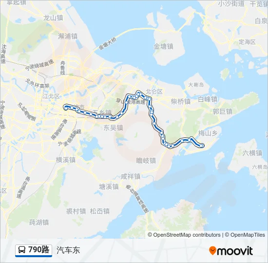 790路 Bus Line Map
