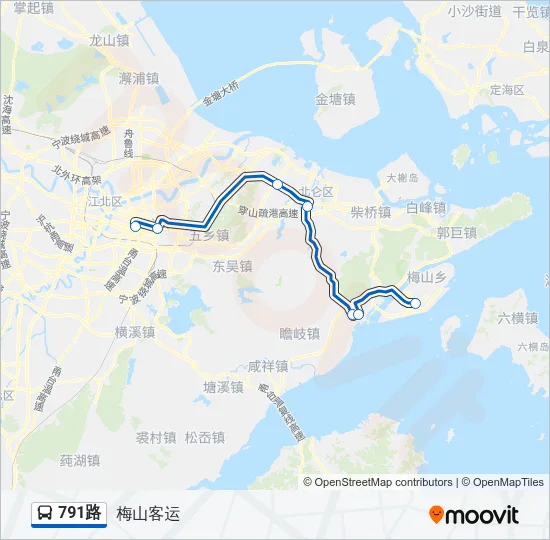 791路 Bus Line Map