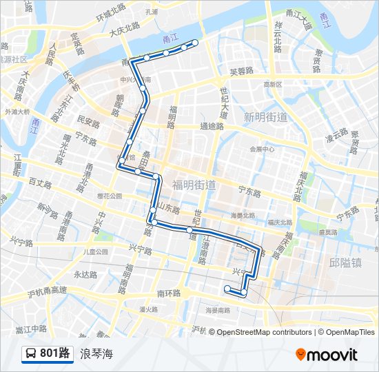 801路 Bus Line Map