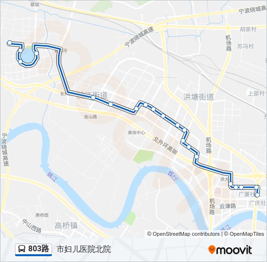 803路 Bus Line Map