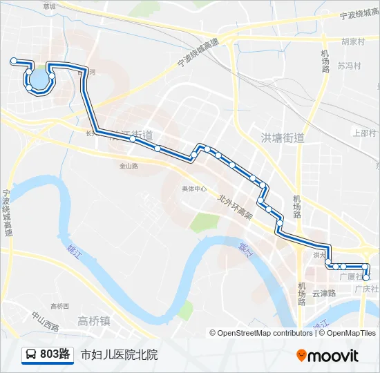 803路 Bus Line Map