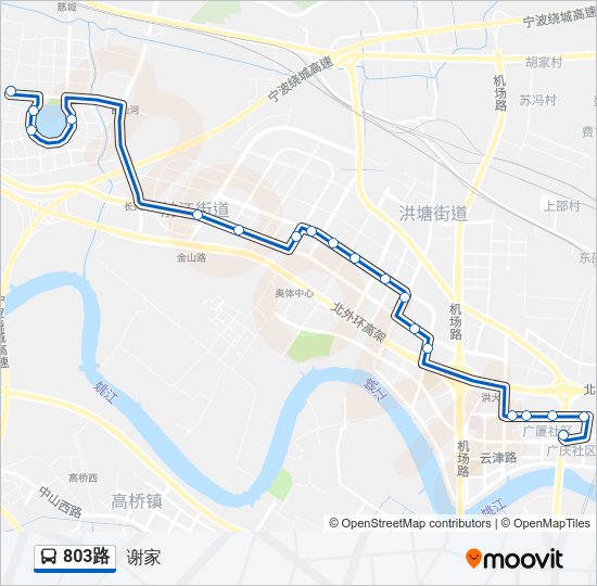 803路 Bus Line Map