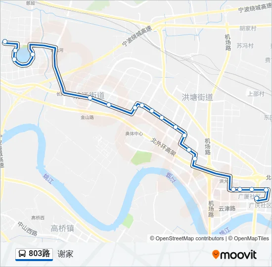 公交803路的线路图