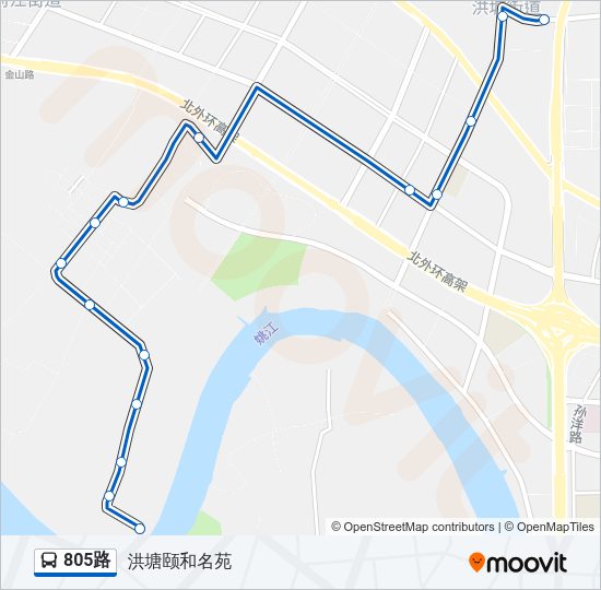 公交805路的线路图