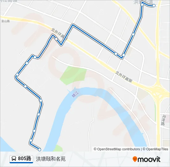 805路 Bus Line Map