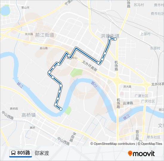 公交805路的线路图