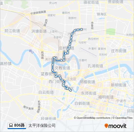 806路 Bus Line Map