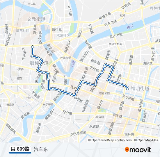 809路 Bus Line Map
