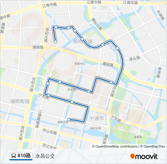 810路 Bus Line Map