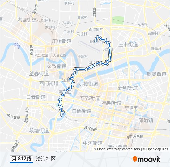 公交812路的线路图