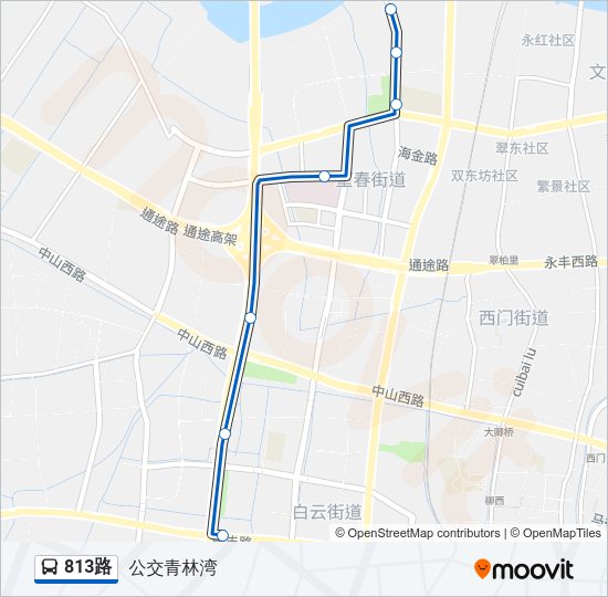 813路 Bus Line Map