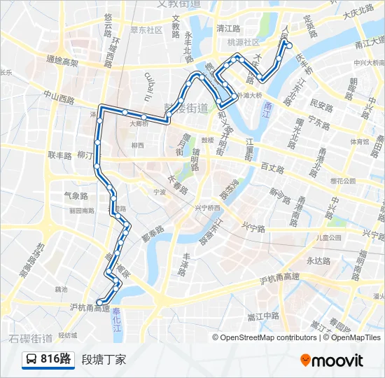 816路 Bus Line Map