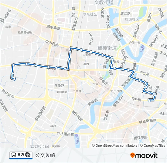 820路 Bus Line Map