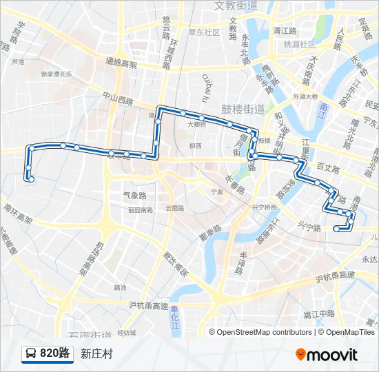 820路 Bus Line Map