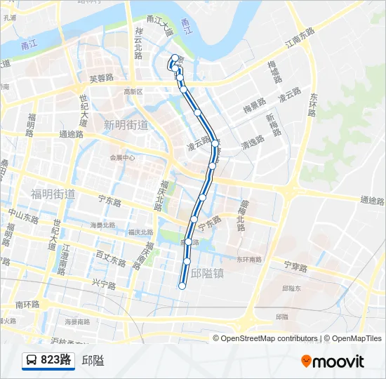 823路 Bus Line Map