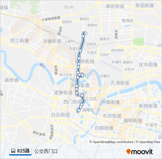 825路 Bus Line Map