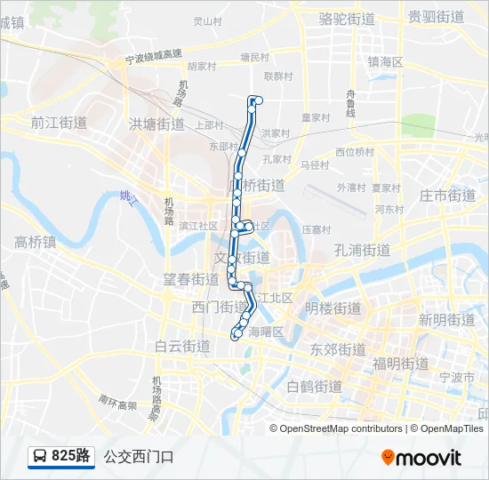 825路 Bus Line Map