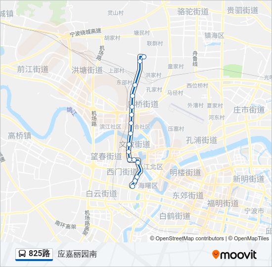 825路 Bus Line Map