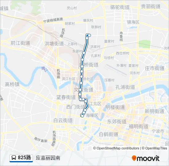 825路 Bus Line Map