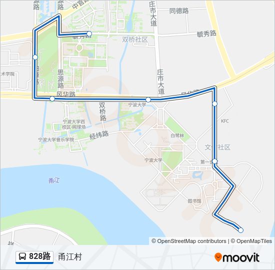 公交828路的线路图