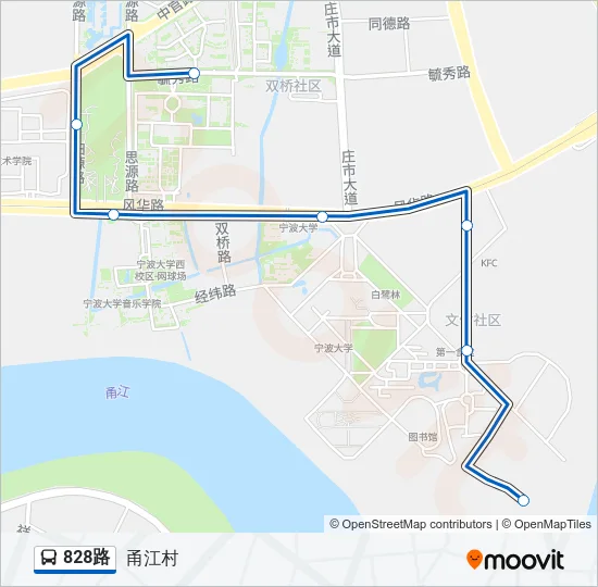 公交828路的线路图