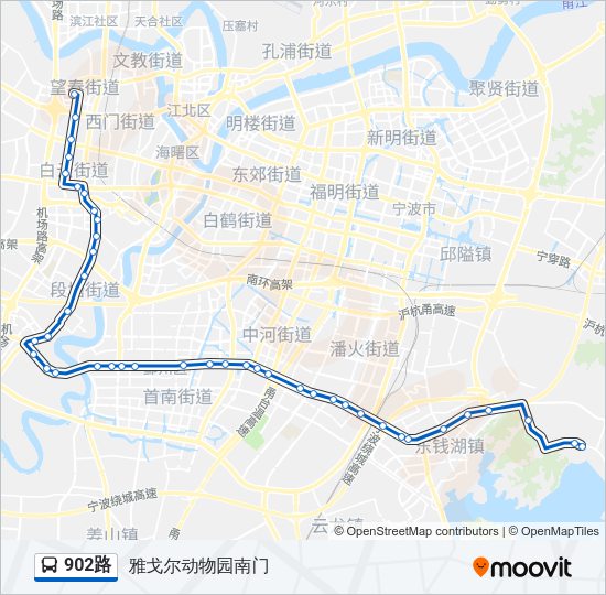 公交902路的线路图