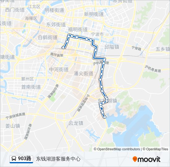 公交903路的线路图