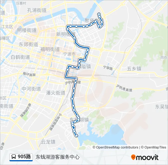 905路 Bus Line Map