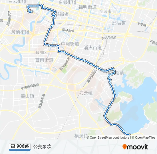 906路 Bus Line Map