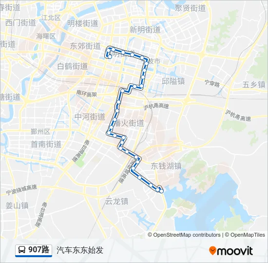 907路 Bus Line Map