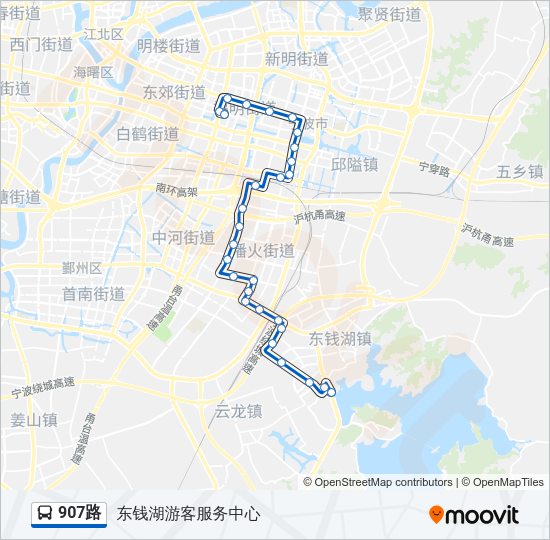 907路 Bus Line Map