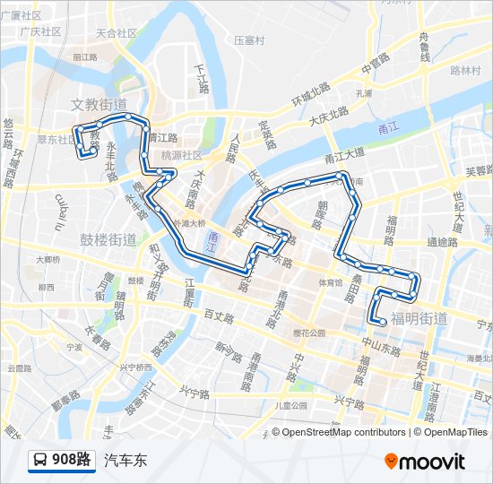 908路 Bus Line Map